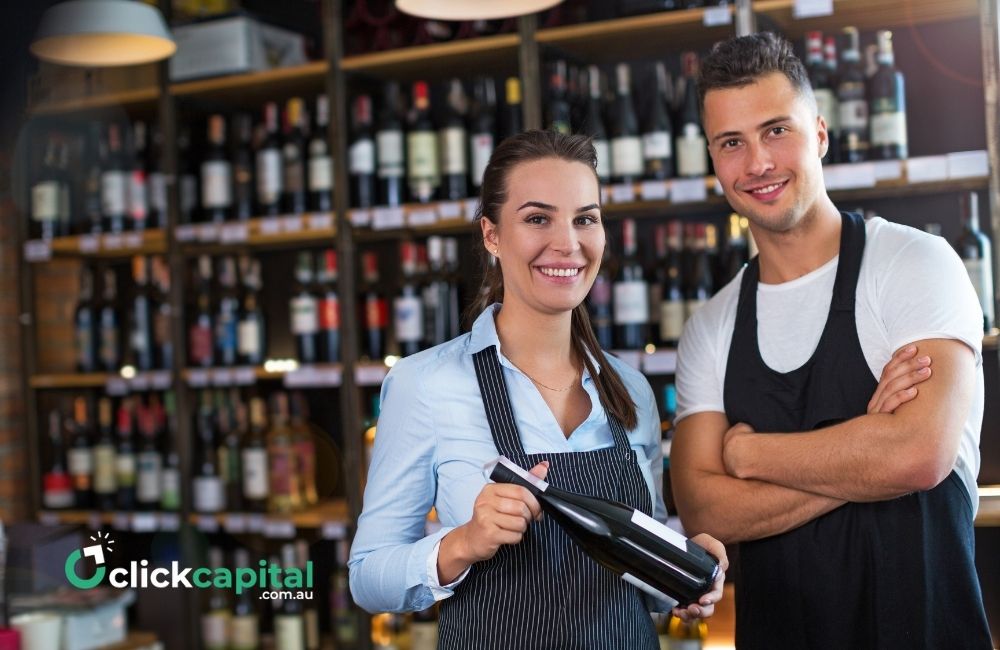 happy employees working at cafe